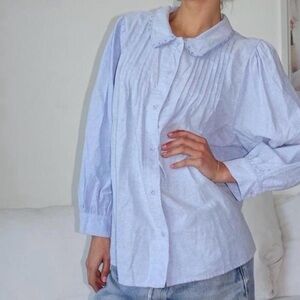 Elegant Light Blue Button-Down Shirt